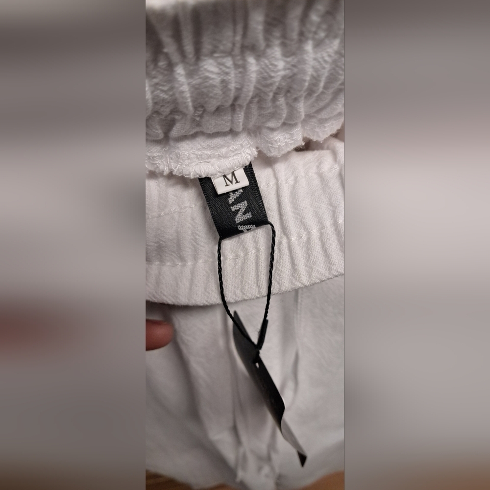 Linen/Cotton Blend Drawstring Lounge Pants Size M - Picture 4 of 5